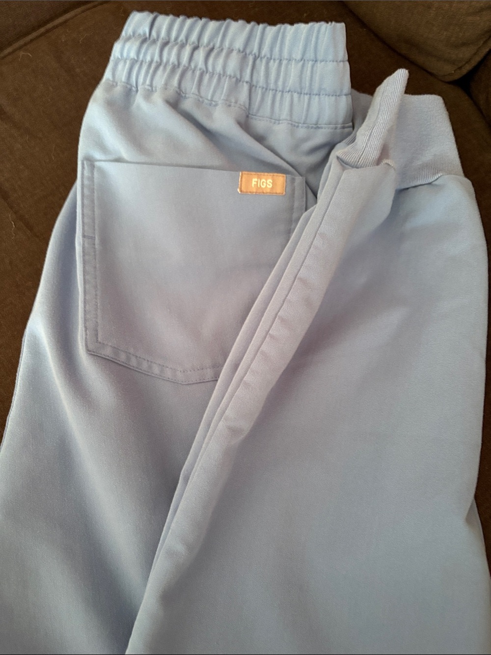 FIGS Women’s Light Blue High Waisted Scrub Jogger Pants ceil blue size small